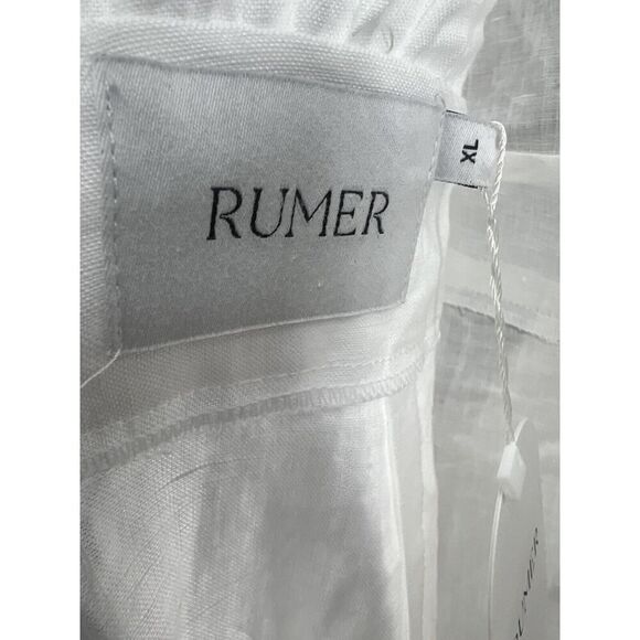 Rumer The Label Estelle Jumpsuit Size X-Large 100% Linen White - Picture 10 of 14